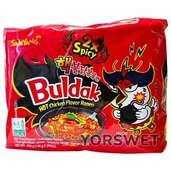 Набір локшини швидкого приготування Samyang Buldak Spicy Hot Chicken Flavor Ramen 700 г (5*140 г) (0001)