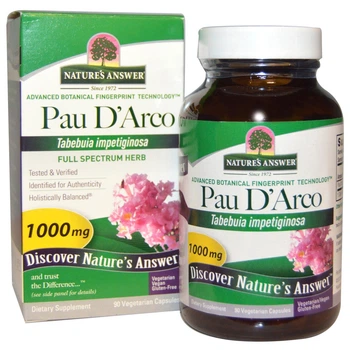 Кора муравьиного дерева (Pau d'arco) Nature's Answer, 1000 мг 90 капсул