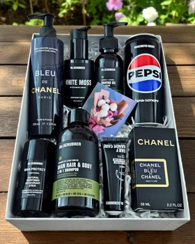 Подарочный набор косметики No Brand в стиле ChaneІ Bleu de Chanel 8 в 1