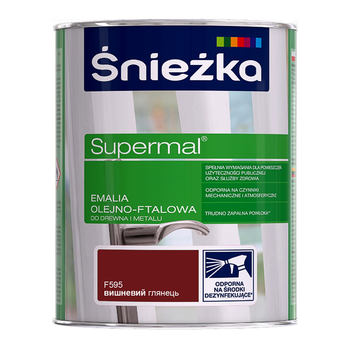 Емаль олійно-фталева Sniezka Supermal F595 вишневий глянець 0,8 л