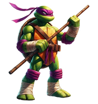 Ростовая наклейка "Ракушки-ниндзя: Donatello. Донателло" 80см - без контурной обрезки
