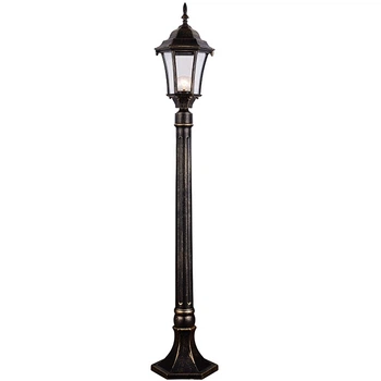 Уличный фонарь PLC-16008-P бра на столбике, античное золото, Е27 60Вт 230В, IP44, 160х1110мм, Led Сity