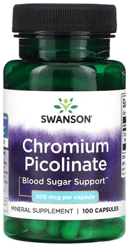 Хром піколінат Swanson Chromium Picolinate 200 мкг 100 капс