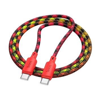 Кабель HOCO X116 Meridian charging data cable Type-C to Type-C 60W 3A 1m Red