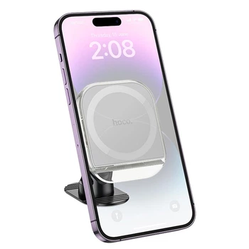 Тримач HOCO Crystal ring magnetic car holder H43 (center console)