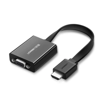Адаптер UGREEN MM103 HDMI to VGA + 3.5mm + micro-USB Power Port Converter Black (40248)
