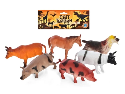 Игрушечные фигурки домашних животных 6 шт в пакете (H636)