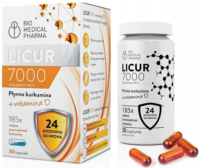 Suplement diety Bio Medical Pharma Licur 7000 + Witamina D 30 kapsułek (5905669622103)