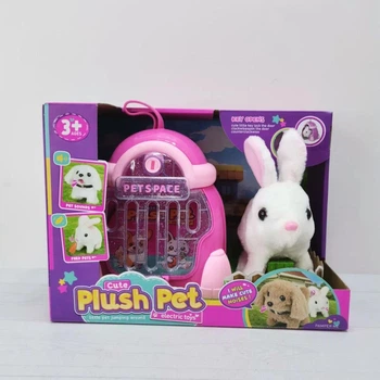 Улюбленець LK 001 A “Кролик” Plush Pet на батарейках, звук, рух лапками, головою і хвостиком, стетоскоп, з переноской