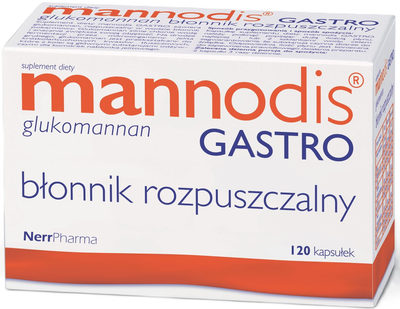 Харчова добавка Nerr Pharma Mannodis Gastro 500 мг 120 капсул (5901854220673)