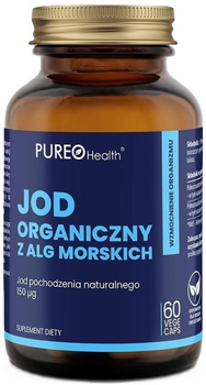Харчова добавка Pureo Health Органічний йод з морських водоростей 60 капсул (5907637934508)