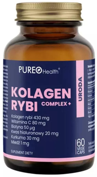 Харчова добавка Pureo Health Рибний колаген Комплекс+ 60 капсул (5907637934256)