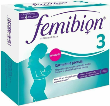 Харчова добавка Procter & Gamble Femibion 3 Годування груддю 28 пігулок + 28 капсул (5907589874716)