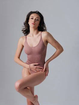 Корректирующее стягивающее боди с эффектом утяжки на поясе Nud light blue S Бордовый