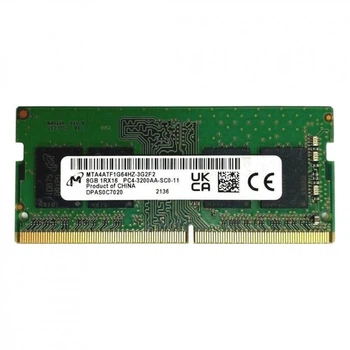 Оперативная память 8 ГБ, DDR4, для ноутбуков, Micron (3200 МГц, 1.2 В, CL22, MTA4ATF1G64HZ-3G2F1) Б/У