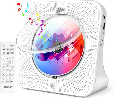 Портативный CD-проигрыватель с Bluetooth, стереозвуком и динамиками