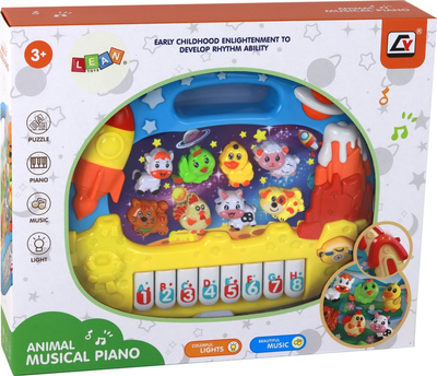 Zestaw edukacyjny LEAN Toys Pianinko do nauki angielskiego 17270 (5905991000938)
