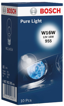 Zestaw żarówek samochodowych Bosch Pure Light W16W 12 V 10 szt (1987302205)