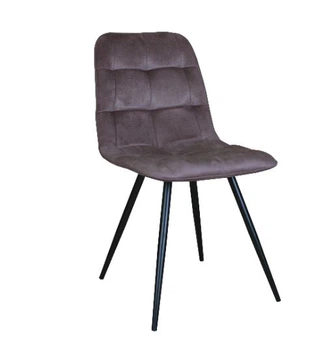 Стілець кухонний Нурбьлем 02 опори металеві чорний 46х53хh89 велюр беж
