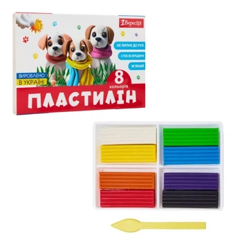 Пластилин 1Сентября, 8 цветов 160г "Classic" 540659