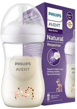 Butelka do karmienia Philips AVENT Natural Response 260 ml 1m+ Żyrafa SCY903/66 (8710103989691)