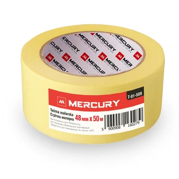 Малярная лента желтая 48 мм 50 м MERCURY