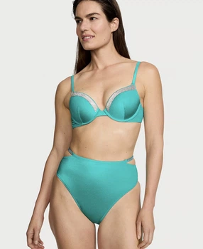 Купальник з стразами Victoria’s Secret блакитний 34В-S
