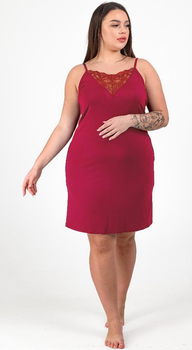 Ночная рубашка с кружевом N.EL 2XL Красный (934-92)