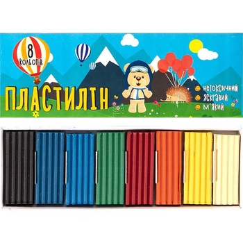 Пластилін 144 г 8 кольорів