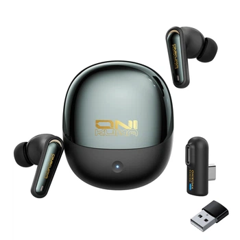 Игровые TWS наушники ONIKUMA TX610I с ANC и ENC, 2.4G + Bluetooth 5.4, задержка 30 мс, Hi-Fi звук, до 35 ч, USB-C, Black