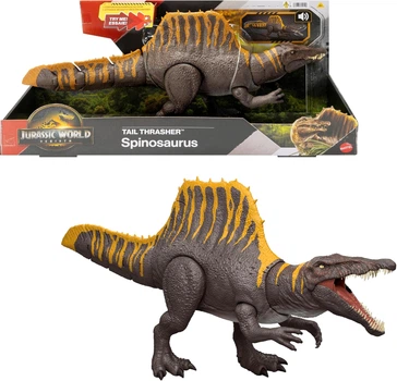 Динозавр Спінозавр 55 см зі Звуком Jurassic World Rebirth Tail Thrasher Spinosaurus Dinosaur Mattel JGB56