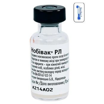 Вакцина інактивована проти сказу й лептоспірозу собак Nobivac RL (Нобівак РЛ), 1 мл