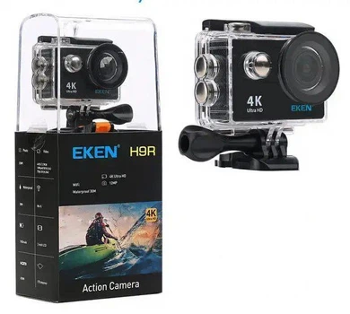 Экшн камера 4K, 12Mp, с аквабоксом WIFI
