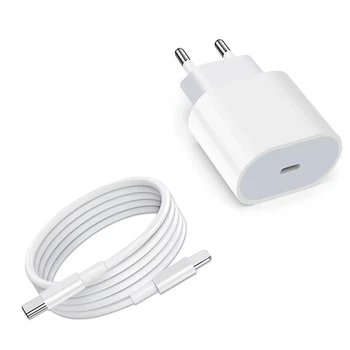 Мережевий зарядний пристрій 35W USB-C адаптер + кабель Type-C to C White
