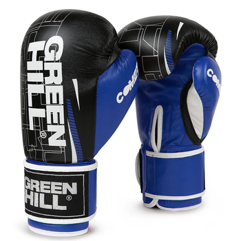 Перчатки бокс GREEN HILL COMET искусственная кожа синий 12oz