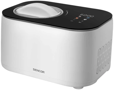 Морозивниця Sencor 100Вт, чаша-1л, час приготув.-60хв, пластик, чорно-білий