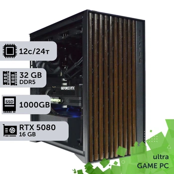 Игровой компьютер GamePC Ultra #417 Ryzen 9 7900x / 32 GB / SSD 1TB / GeForce RTX 5080 16GB геймерский системный блок для киберспорта и стриминга