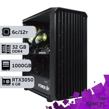 Игровой компьютер GamePC TOP #392 Ryzen 5 5600 / 32 GB / SSD 1TB / GeForce RTX 3050 6GB геймерский системный блок для киберспорта и стриминга