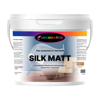 Лак матовый для наружных и внутренних работ TM DECORATOR Silk Matt 1л