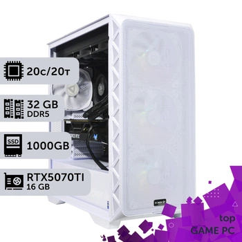 Игровой компьютер GamePC Ultra #439 Core Ultra 7 265KF / 32GB / SSD 1TB / GeForce RTX 5070Ti 16GB геймерский системный блок для киберспорта и стриминга