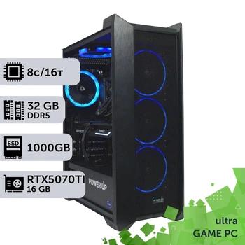 Игровой компьютер GamePC TOP #466 Ryzen 7 7700 / 32 GB / SSD 1TB / GeForce RTX 5070Ti 16GB геймерский системный блок для киберспорта и стриминга