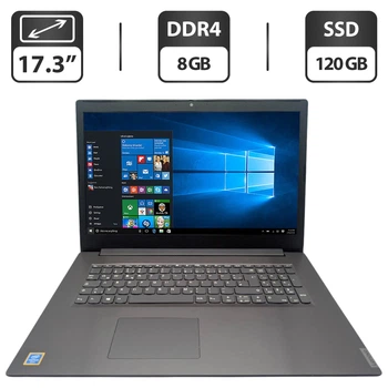 Ноутбук Lenovo V340-17 / 17.3" (1600x900) TN / Intel Pentium Gold 5405U (2 (4) ядра по 2.3 GHz) / 8 GB DDR4 / 120 GB SSD / Intel UHD Graphics / WebCam / DVD-ROM б/у