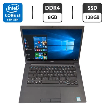 Нетбук Б-клас Dell Latitude 7490 / 14" (1366x768) TN / Intel Core i5-8250U (4 (8) ядра по 1.6 - 3.4 GHz) / 8 GB DDR4 / 128 GB SSD / Intel UHD Graphics 620 / WebCam б/в