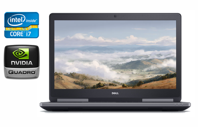 Мобильная рабочая станция Б-класс Dell Precision 7720 / 17.3" (1920x1080) IPS / Intel Core i7-7820HQ (4 (8) ядра по 2.9 - 3.9 GHz) / 32 GB DDR4 / 512 GB SSD / nVidia Quadro P3000, 6 GB GDDR5, 192-bit / WebCam / Windows 10 б/у