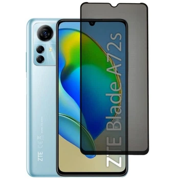 Защитное стекло Fiji Privacy для ZTE Blade A72s антишпион Anti-Dust полная проклейка черный