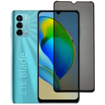 Защитное стекло Fiji Privacy для ZTE Blade V40 Vita антишпион Anti-Dust полная проклейка черный