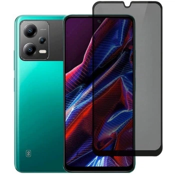 Защитное стекло Fiji Privacy для Xiaomi Poco X5 5G антишпион Anti-Dust полная проклейка черный