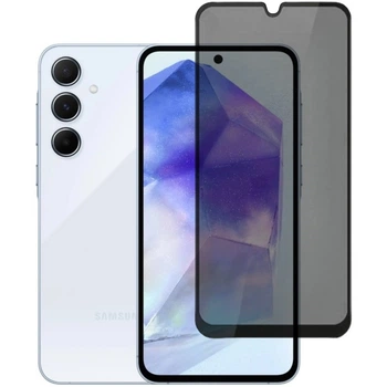 Защитное стекло Fiji Privacy для Samsung Galaxy A55 5G (A556) антишпион Anti-Dust полная проклейка черный