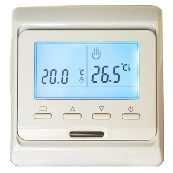 Программируемый терморегулятор In-Therm E51 Cream с выносным и встроенным датчиком температуры 2800 Вт для электрического теплого пола и радиаторов