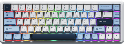 Клавиатура механическая беспроводная Ajazz AK680 MAX (8+8K) Magnetic Switch RGB Wireless/Bluetooth/USB White (AK680-M-BWD-A)